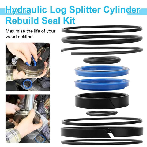 Heavy Duty Pro Grade Hydraulic Log Splitter Cylinder Rebuild Seal Kit For 4.5 Inch Bore And 1.75 Inch Rod Cylinders Pack Of 11 Seals