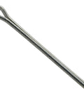 Side view of a 3/32 Inch Diameter 1-1/2 Inch Length Steel Cotter Pin Zinc Plated Spring Steel Lock Pin Beefy Heavy Duty Hardware Fastener