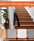Badass Black Wrought Iron Porch Handrail With Dope Leaf Style Wall Mounted Stair Grab Rail For Secure One To Two Step Support next to various wall types.