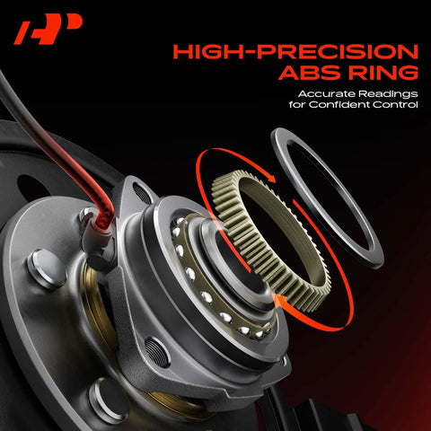 Heavy Duty Rear Wheel Bearing And Hub Assembly With Integrated Abs Sensor And Six Lug Pattern For Nissan Armada 2012 To 2015 Built Tough For No Sweat Installations And Smooth Highway Cruising