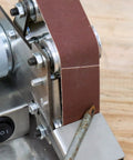 Heavy Duty Mixed Grit Sanding Belts For Mini Belt Grinders 1.2 X 13 Aluminum Oxide Strips 120 To 1000 Assorted Pack on a mini belt sander.