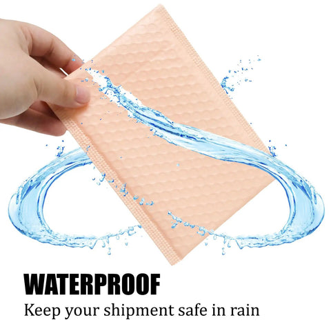 5x7 Inch Self Seal Bubble Mailers 10 Pack Light Pink Waterproof Adhesive Poly Shipping Bags