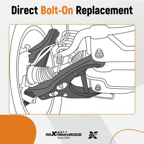 Beefed Up 10 Piece Heavy Duty Suspension Kit For Dodge Grand Caravan 2008 To 2018, Chrysler Town And Country 2008 To 2016, And Volkswagen Routan 2009 To 2011 With Front Lower Control Arm Assemblies, Ball Joints, Sway Bar Links And Tie Rod Boots diagram