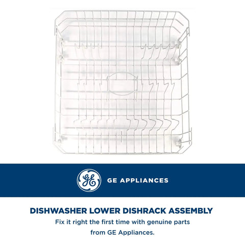 Lower Dish Rack Replacement For Dishwasher WD28X10284 displayed from top, showcasing white wires and grid structure.