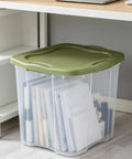 Hella Huge 95 Quart Clear Plastic Storage Bin With Super Grippy Handles For Organizing Bulky Seasonal Gear And Household Essentials, storing documents.