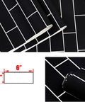 Dope Brick Pattern Peel And Stick Wallpaper Vinyl Roll Self Adhesive For Kitchen Subway Plaid Modern Tile Look Removable 393x17.7 in