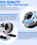 2 Pack Front Wheel Bearing And Hub Assembly Double Row Chrome Steel Fits 32 Spline Hubs For Popular Sedans And SUVs ISO IATF Certified