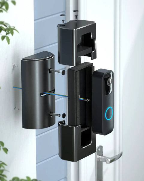 Adjustable Doorbell Angle Mount 35 To 145 Degrees Anti Theft Security Bracket for Most Video Doorbells installation view