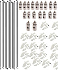 Adjustable Push Rod Connector Linkage Stoppers 1.3mm With Nylon Control Horns 21x10mm And Z Push Rods 1.2x210mm RC Aircraft Kit