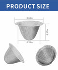 60 Pieces Half Inch Stainless Steel Mesh Screens With Tapered Design Includes 3 In 1 Cleaning Tool Brush And Stainless Steel Storage Box