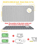 Dope Silicone Sink Protector Mats For Kitchen Sinks Anti Scratch Bottom Mats With Drain Hole Design Grey