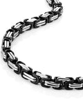 Mechanic Style Stainless Steel Mens Necklace With Silver And Black Chain Dope Industrial Look For Everyday Wear Durable Modern Mens Jewelry