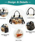 Design details of Desert Cowboy Insulated Lunch Tote for Women with adjustable strap, large capacity, comfort handle, S or M size.