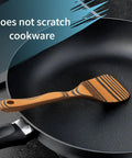 Premium Wooden Cooking Spoon Set of Three Dishwasher Safe and Heat Resistant Kitchen Utensils for Nonstick Pans in nonstick pan.