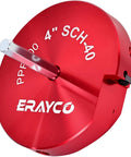 4 Inch PVC Pipe Reamer For Plastic Pipe Fittings, Fits Into Standard 1/2 Inch Drills, PVC Fitting Saver Tool in red aluminum