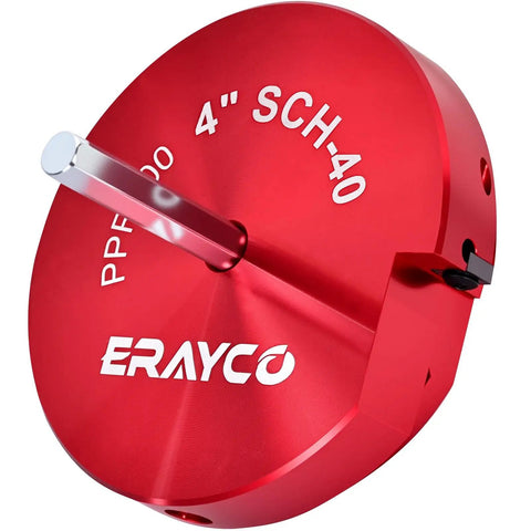 4 Inch PVC Pipe Reamer For Plastic Pipe Fittings, Fits Into Standard 1/2 Inch Drills, PVC Fitting Saver Tool in red aluminum