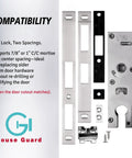 Top Tier Euro Mortise Storm Door Lock Body Featuring Adjustable 22 To 26 Mm Backset And Reversible Latch for compatibility details and parts.