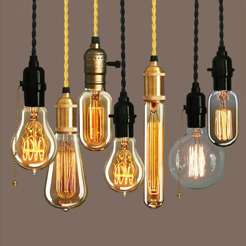 Retro Style Twisted Cloth Covered Wire 50Ft 18 Gauge 2 Conductor Vintage Fabric Lamp Cord Black For Pendant Lighting hanging with vintage bulbs.