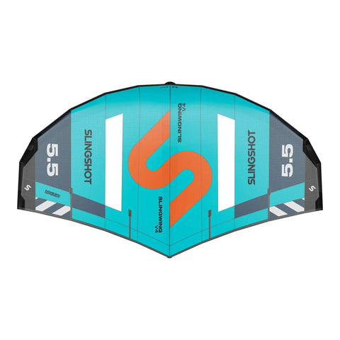 SlingWing V4 Foil Wing 7M Yellow For Wing Foil Boards, featuring high-tension canopy and durable airframe.