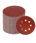 Ultimate 20 Pack Of 125mm Sanding Discs For Woodworking And Metal Grinding With Super Smooth 40 To 2000 Grit Levels For A Killer Polished Finish Every Time stacked and one disc shown