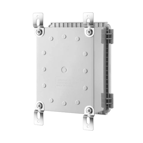 IP67 Waterproof Junction Box Enclosure for Outdoor Electrical Projects with Hinged Gray Cover, 220x170x110 mm, wall-mounted