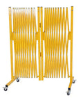 Crew Certified Expandable Metal Barricade With Heavy Duty Roller Casters And Quick Break Down Scissor Gate for crowd control setup.