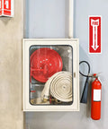 Fire Extinguisher Stickers 4x12 Inch Pack Of 5 Signs With Arrows For Quick Emergency Locate At Home Office School And Hospital