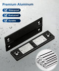 Heavy Duty Magnetic Door Catch With Twin Magnet Core For Cabinets And Drawers Over 35 Lb Hold Black Double Magnetic Closure