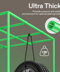 Beefy 2 Piece Grow Tent Support Poles 48x48 Inches Hanging Bars For 4x4 Grow Tent Replacement Set Of 2 Rust Proof Zinc Plated 19mm Diameter