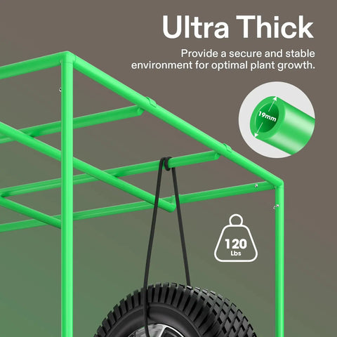 Beefy 2 Piece Grow Tent Support Poles 48x48 Inches Hanging Bars For 4x4 Grow Tent Replacement Set Of 2 Rust Proof Zinc Plated 19mm Diameter