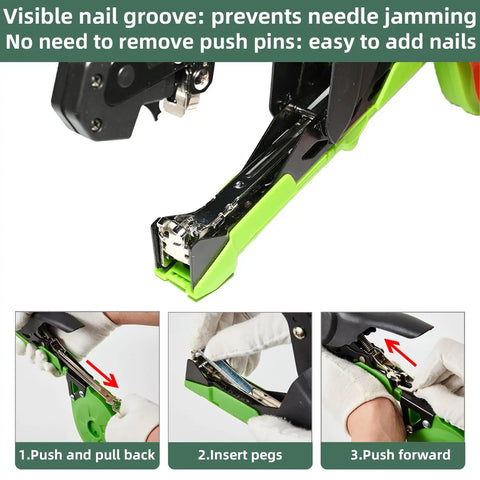 Lightweight Plant Tying Machine for Vines With 45mm Opening, Grab And Go Tapener Gun, Tape Tool With Included Tapes And Staples