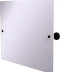 Frameless Landscape Rectangular Tilt Mirror Matte Black With Beveled Edge 26 x 21 Inches Solid Brass Construction