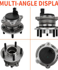Rear Left And Right Wheel Hub And Bearing Assembly For Ford Focus 2012 2013 2014 2015 2016 2017 2018 With ABS Sensor 5 Lug Bolt Pattern Replacement Part Dope Quality multi-angle display