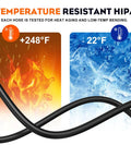 Go To Fuel Line Primer Bulb Kit For RedMax Trimmers And Leaf Blowers showing temperature resistance from -22°F to +248°F