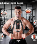 Get Pumped With This Premium Hydraulic Chest Expander Machine For Home Gym, a man demonstrating arm training.