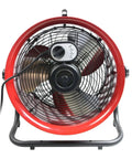 Front view of 16 Inch High Velocity Drum Fan With Pivoting Head Turbo Power For Home Garage Or Workshop Durable Construction