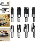 Pro Grade Slick Acting Wood Plug Cutter Set Built Tough With Heavy Duty Carbon Steel for easy cork and dowel filling view.