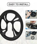 Bike Chain Guard Protector For 48T 4-Hole Cranks, black plastic sprocket guard installation with 4 screws, fits mountain and road bikes