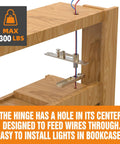 Hidden Bookcase Door Hinges For Concealed Secret Doors With Wire Passing Capability Tread Type Murphy Bookshelf Hinges