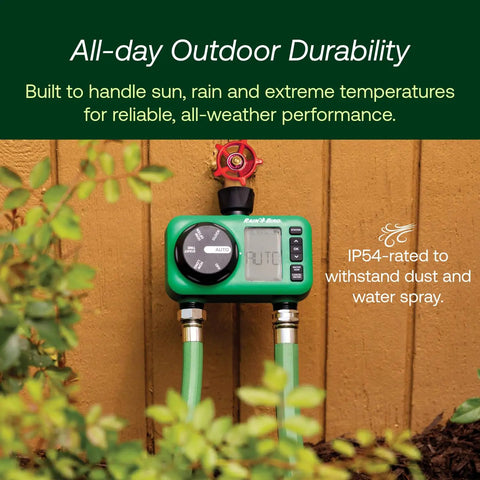 Electronic Digital Hose End Timer For Garden Irrigation, Battery Operated, Three Quarter Inch Garden Hose Thread, Wall Mounted