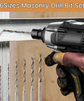 Stone Carving Set Diamond Burr Bits For Rotary Tool Kit 34 Piece shown with a drill in action, different sizes displayed