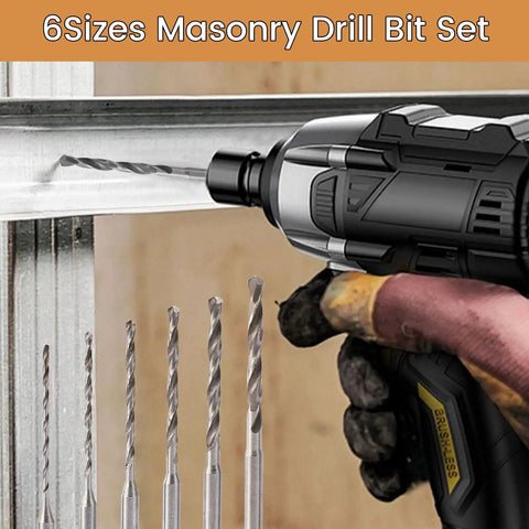 Stone Carving Set Diamond Burr Bits For Rotary Tool Kit 34 Piece shown with a drill in action, different sizes displayed