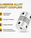 Four Pack Dope Flexible Shaft Couplings 15 by 20mm Aluminum Alloy Motor Couplers For 3D Printer And CNC Machines Bore 3mm To Three Point Seventeen Millimeter Encoders DIY Projects Smooth Drive Linkage Easy Install.