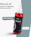All In One Shimano Hydraulic Brake Bleed Kit For Disc Brakes With 100 Ml Mineral Oil bottle showing 3.4 oz label
