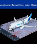 1/300 Scale Transport Aircraft Model A330 Metal Diecast With Stable Stand And Free Airport Mat on display mat with vehicles.