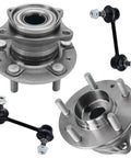AWD Rear Wheel Bearing Hubs Kit For 2007-2012 Mazda CX-7 With 2 Rear Hubs And 2 Sway Bar End Links - Complete 4 Piece Replacement Suspension Kit For Improved Handling And Quiet Ride