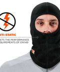 FR Rated Balaclava For Winter Work Cold Weather Face Mask With Fire Resistant Modacrylic Fleece Anti Static Arc Flash Safe N Ferno 6828