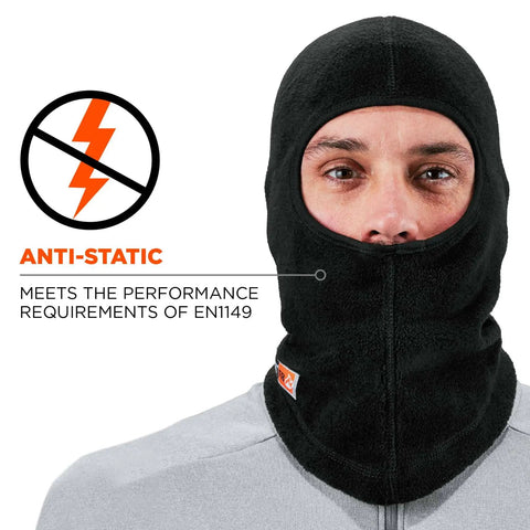 FR Rated Balaclava For Winter Work Cold Weather Face Mask With Fire Resistant Modacrylic Fleece Anti Static Arc Flash Safe N Ferno 6828