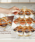 Rotating K Cup Carousel Holder 3 Tier Organizer that Fits 27 K Cups Spins 360 Degrees Anti Slip Base No Assembly Gold Finish