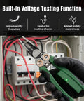 8 In 1 Wire Stripper And Do It All Multi Tool Pliers With Built In Voltage Tester Cutter And Crimp Tool shown in use with wires